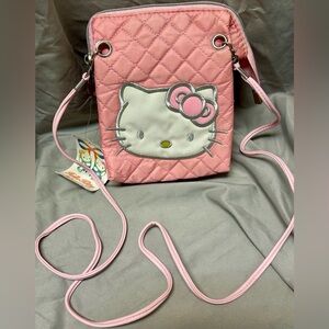 Super Rare Sanrio Vivitix 2004 Hello Kitty KT Quilt Pouch Purse Japan With Tags